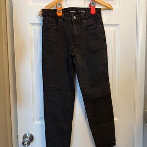 Old Navy O.G. Straight Mid Rise Black Jeans